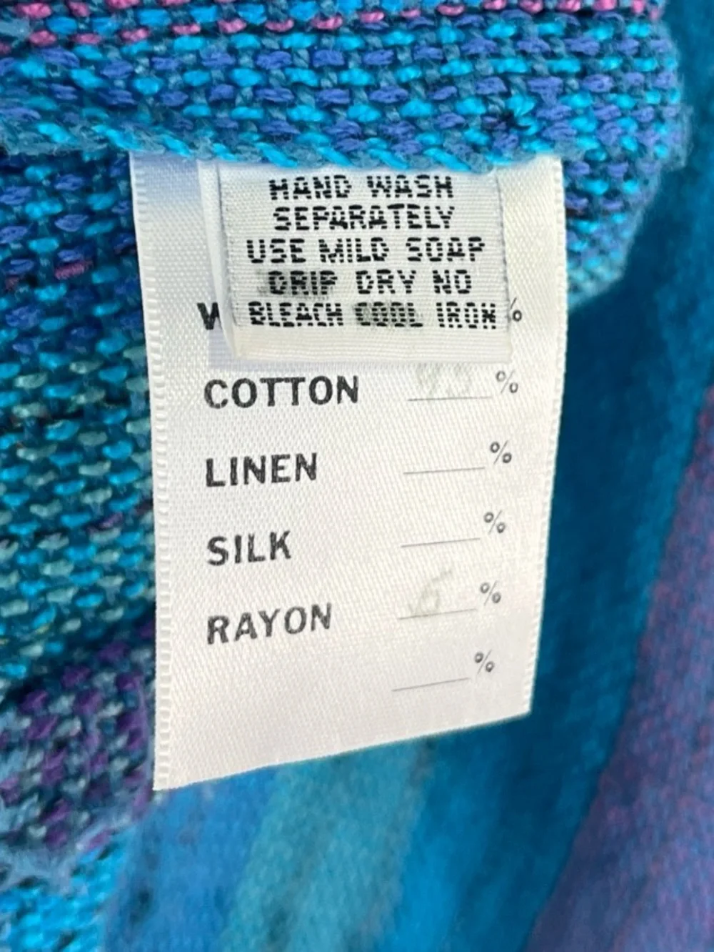 Vintage Handwoven Cardigan Sweater by M Lynette Holmes Handmade Cotton Tweed L